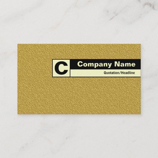 Edge etikettiert Monogram - Golden Embossed Tex Visitenkarte (Vorderseite)