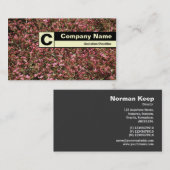 Edge etikettiert Monogram - Pink Cherry Blossom 02 Visitenkarte (Vorne/Hinten)