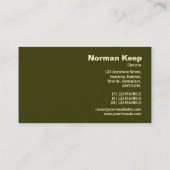 Edge Label - Alien Planet Visitenkarte (Rückseite)