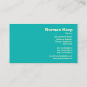 Edge Label - Aqua Blue 0ABAB5 Visitenkarte (Rückseite)