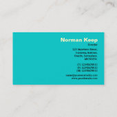 Edge Label - Aqua Embossed Tex Visitenkarte (Rückseite)
