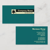 Edge Label - Aquamarin 006666 Visitenkarte (Vorne/Hinten)