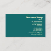 Edge Label - Aquamarin 006666 Visitenkarte (Rückseite)