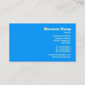 Edge Label - Blue 0099FF Visitenkarte (Rückseite)