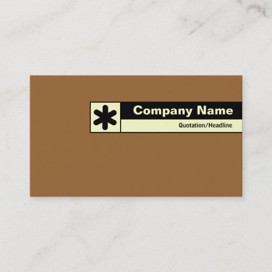 Edge Label - Brown 996633 Visitenkarte (Vorderseite)