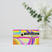 Edge Label - Fraktal Abstrakt 061012f Visitenkarte (Stehend Vorderseite)