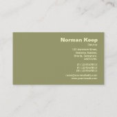 Edge Label - Green Brown 99966 Visitenkarte (Rückseite)