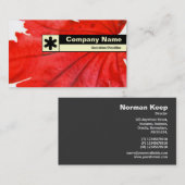 Edge Label - Japanischer Ahornleaf Visitenkarte (Vorne/Hinten)