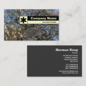 Edge Label - Magnolia Tree in Blossom Visitenkarte (Vorne/Hinten)