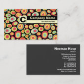 Edge Label Monogram - Abstrakt 20213 Visitenkarte (Vorne/Hinten)