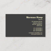Edge Label Monogram - Abstrakte Blume 031023 Visitenkarte (Rückseite)