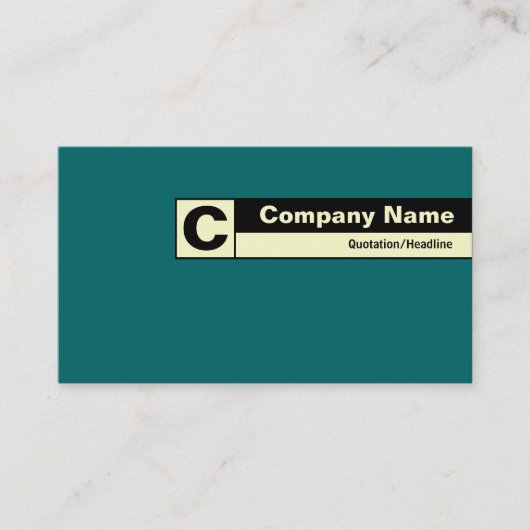 Edge Label Monogram - Aquamarin 006666 Visitenkarte (Vorderseite)