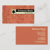 Edge Label - Terracotta Fossilien Visitenkarte (Vorne/Hinten)