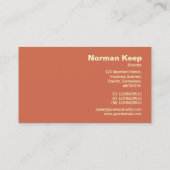 Edge Label - Terracotta Fossilien Visitenkarte (Rückseite)