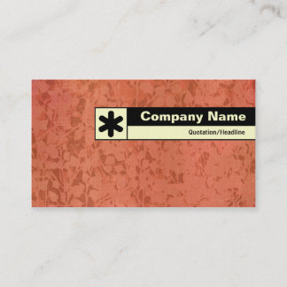 Edge Label - Terracotta Fossilien Visitenkarte