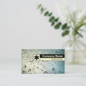 Edge markiert - Regen im Fenster Visitenkarte (Stehend Vorderseite)