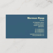 Edge markiert - Regen im Fenster Visitenkarte (Rückseite)