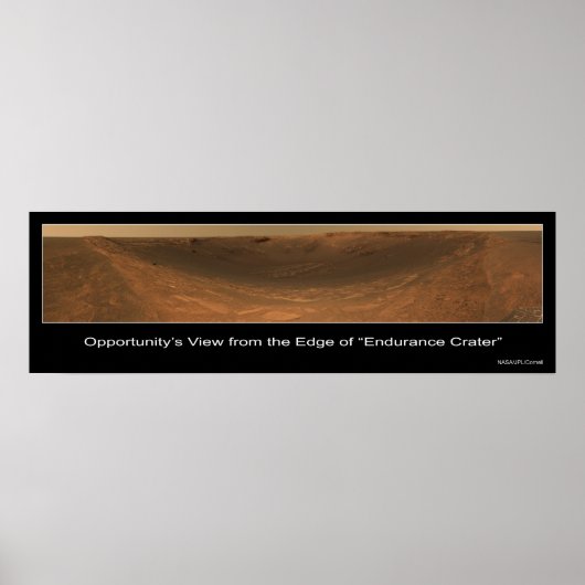 Edge of Endurance Crater Rover View on Mars Poster (Vorne)