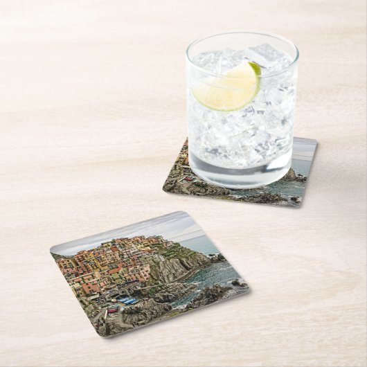 Edge of Italy - Manarola - Square Untersetzer (Vor Ort)