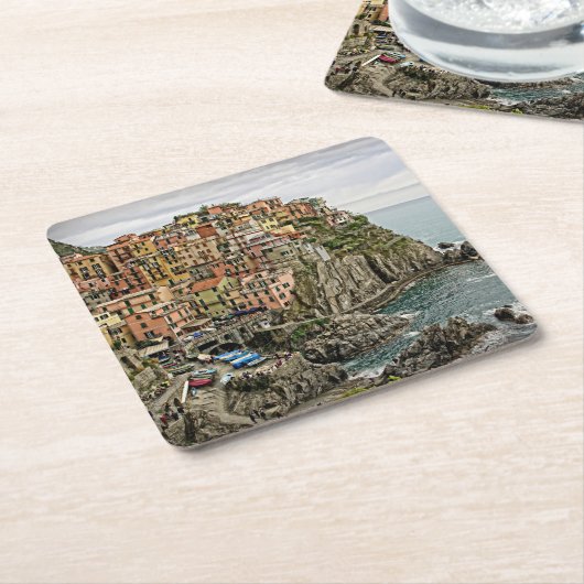Edge of Italy - Manarola - Square Untersetzer (angewinkelt)