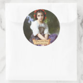 "Edge of the brook" Pre-Raphaelite-Buchzeichen Runder Aufkleber (Tasche)