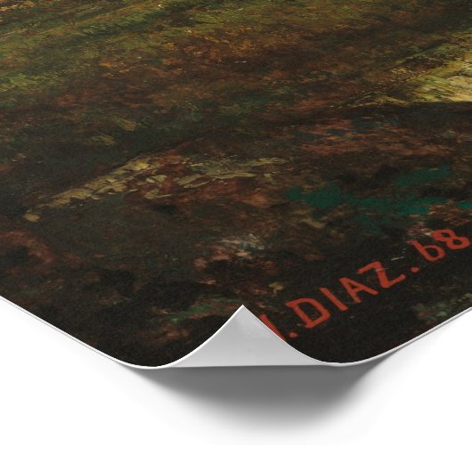 Edge of the Forest - Diaz de la Peña Kunst Poster (Ecke)