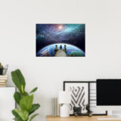 Edge of the Multiverse: Contemplative Space Art Poster (Heimbüro)