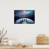 Edge of the Multiverse: Contemplative Space Art Poster (Küche)