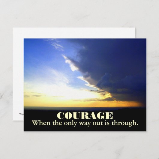 Edge of the Storm COURAGE postcard Postkarte (Vorne/Hinten)