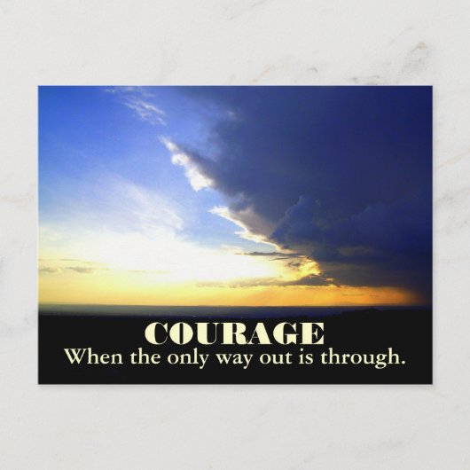 Edge of the Storm COURAGE postcard Postkarte (Vorderseite)