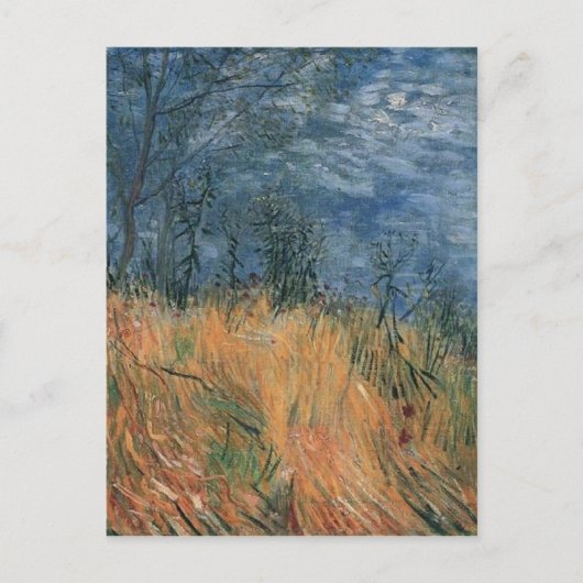 Edge of Wheatfield mit Poppies Van Gogh Fine Art Postkarte (Vorderseite)