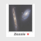 Edge-On Galaxy Ngc 4302 & Tilted Galaxy Ngc 4298 Aufkleber (Blatt)