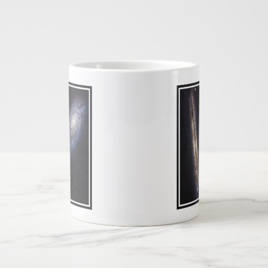 Edge-On Galaxy Ngc 4302 & Tilted Galaxy Ngc 4298 Jumbo-Tasse (Vorderseite)