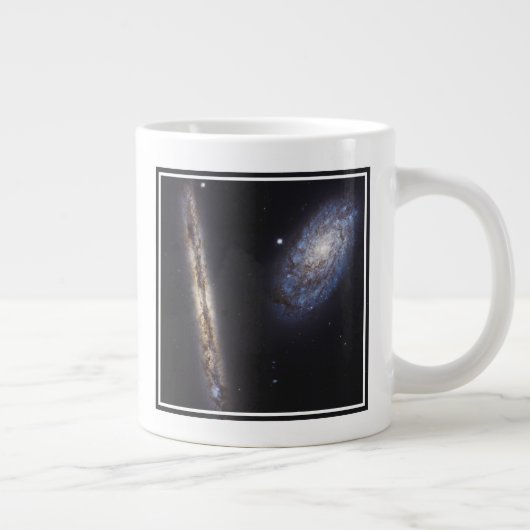 Edge-On Galaxy Ngc 4302 & Tilted Galaxy Ngc 4298 Jumbo-Tasse (Rechts)