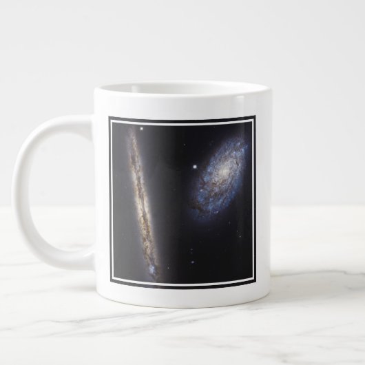 Edge-On Galaxy Ngc 4302 & Tilted Galaxy Ngc 4298 Jumbo-Tasse (Links)