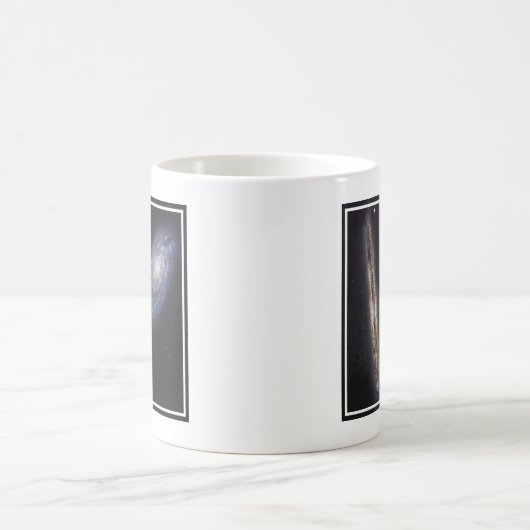 Edge-On Galaxy Ngc 4302 & Tilted Galaxy Ngc 4298 Kaffeetasse (Mittel)