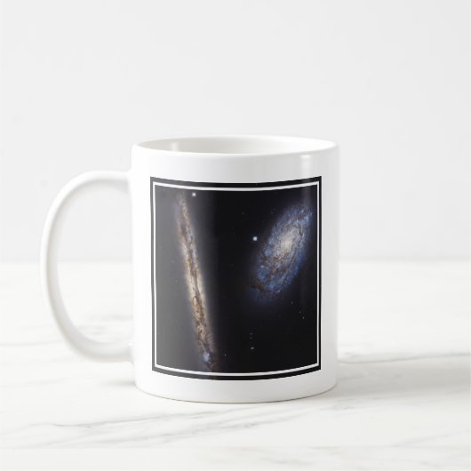 Edge-On Galaxy Ngc 4302 & Tilted Galaxy Ngc 4298 Kaffeetasse (Links)