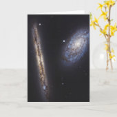 Edge-On Galaxy Ngc 4302 & Tilted Galaxy Ngc 4298 Karte (Gelbe Blume)