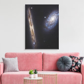 Edge-On Galaxy Ngc 4302 & Tilted Galaxy Ngc 4298 Leinwanddruck (Insitu (Wohnzimmer))