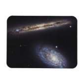 Edge-On Galaxy Ngc 4302 & Tilted Galaxy Ngc 4298 Magnet (Horizontal)
