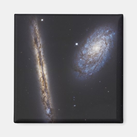 Edge-On Galaxy Ngc 4302 & Tilted Galaxy Ngc 4298 Magnet (Vorne)