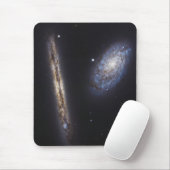 Edge-On Galaxy Ngc 4302 & Tilted Galaxy Ngc 4298 Mousepad (Mit Mouse)