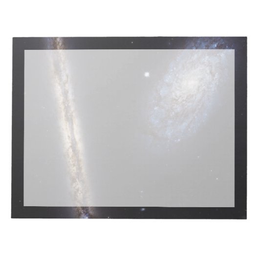 Edge-On Galaxy Ngc 4302 & Tilted Galaxy Ngc 4298 Notizblock (Vorderseite)