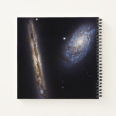 Edge-On Galaxy Ngc 4302 & Tilted Galaxy Ngc 4298 Notizblock (Rückseite)
