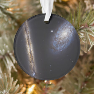 Edge-On Galaxy Ngc 4302 & Tilted Galaxy Ngc 4298 Ornament