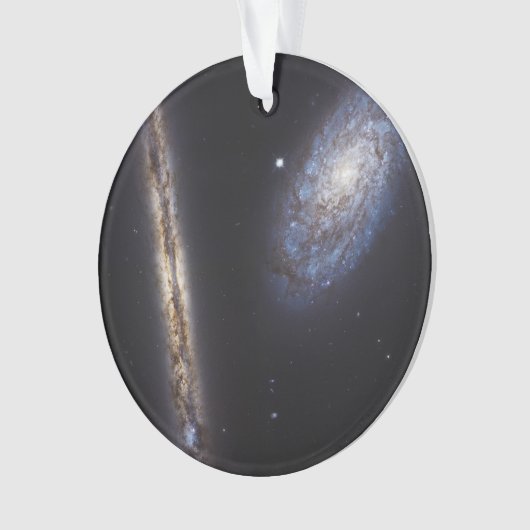 Edge-On Galaxy Ngc 4302 & Tilted Galaxy Ngc 4298 Ornament (Vorderseite)