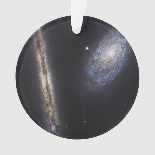 Edge-On Galaxy Ngc 4302 & Tilted Galaxy Ngc 4298 Ornament (Vorderseite)
