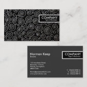 Edge-Tag - Abstrakt 18112 - Exotisches Metall Visitenkarte (Vorne/Hinten)