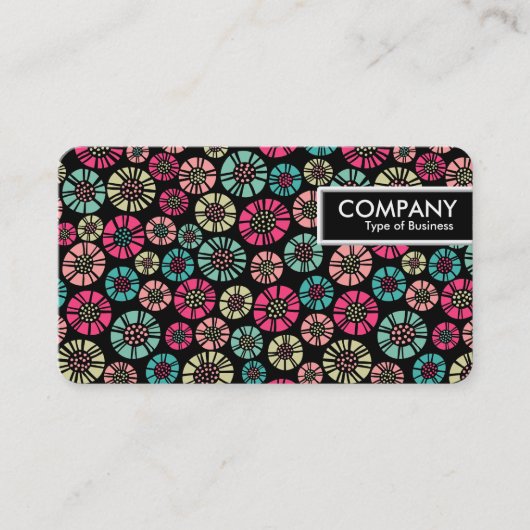 Edge-Tag - Abstrakte Blume 031023 Visitenkarte (Vorderseite)