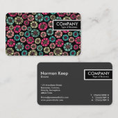Edge-Tag - Abstrakte Blume 031023 Visitenkarte (Vorne/Hinten)